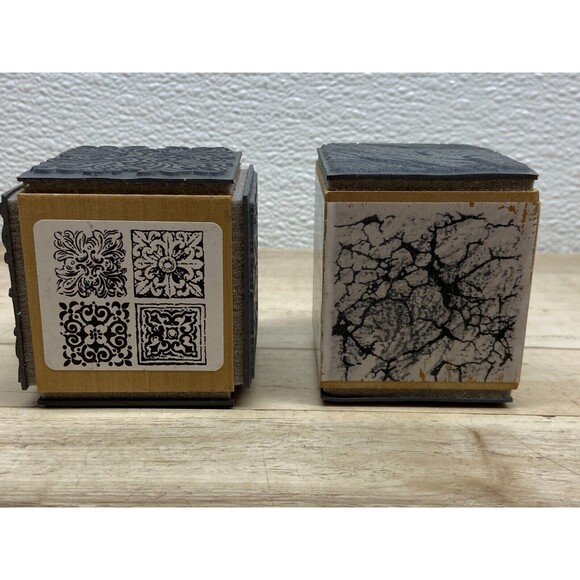 1997-2002 Stampendous Cubes Rubber Stamps Set Of 2 - Picture 4 of 6